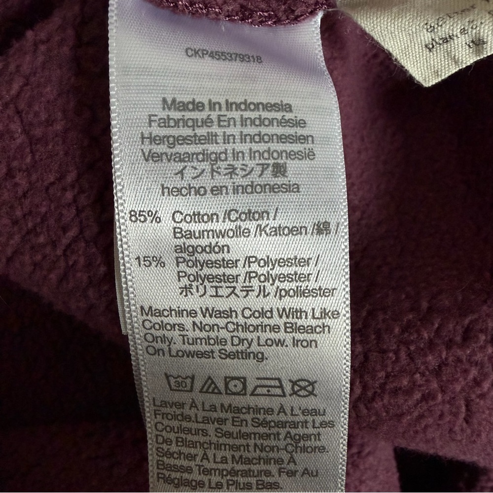 Madewell MWL Betterterry Henley Sweatshirt purple 41843 - Picture 8 of 12